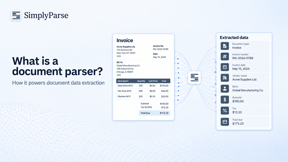 What Is a Document Parser? How It Powers Document Data Extraction